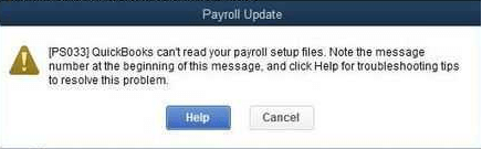 quickbooks payroll error
