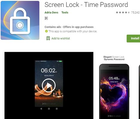 Screen Lock App