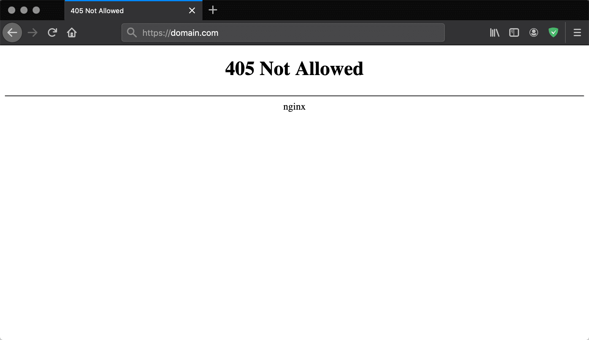 405 not allowed error nginx firefox