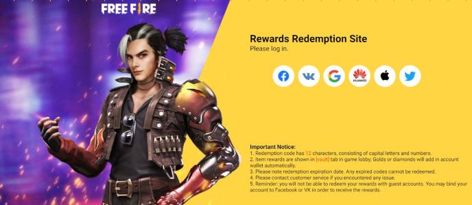 Free Fire Today Redeem Code