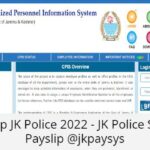 Payslip JK Police 2022 - JK Police Salary Payslip @jkpaysys