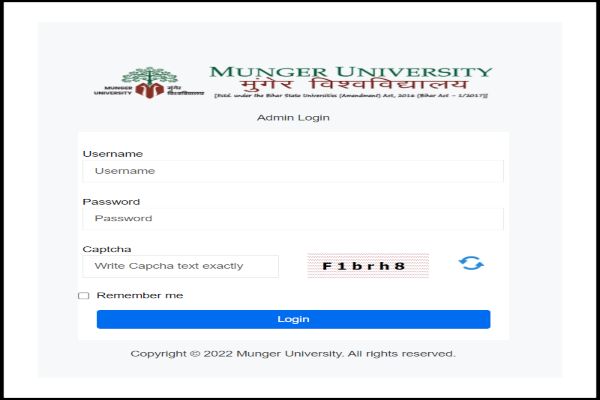 Munger University Admin Login