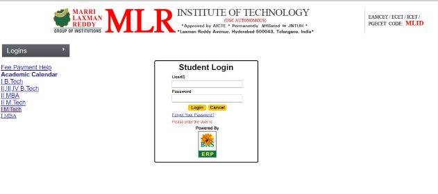 mlrit student portal login