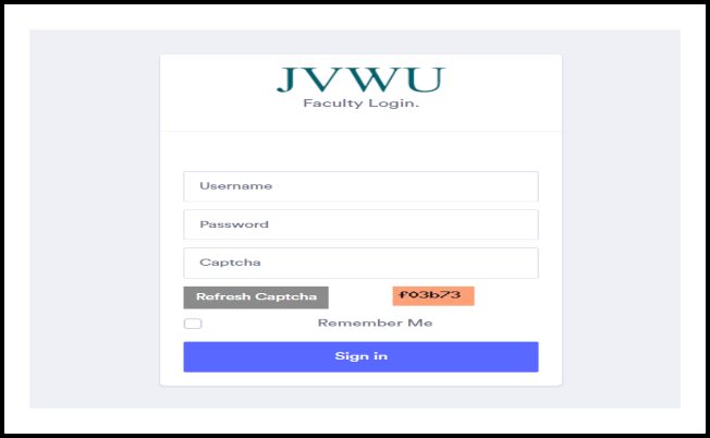 JVWU Teacher login