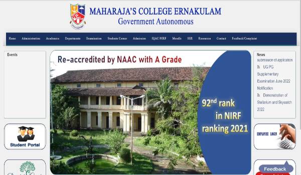 Maharajas College online Admission