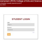 RVSCAS student login - RVSCAS hall ticket download @rvscas.ac.in