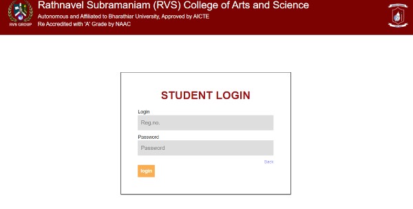 rvscas student login